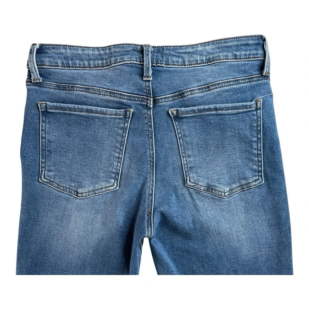 Kut From the Kloth Jeans Women's Size 8 Crop Straight Leg‎ Raw Hem Distressed
